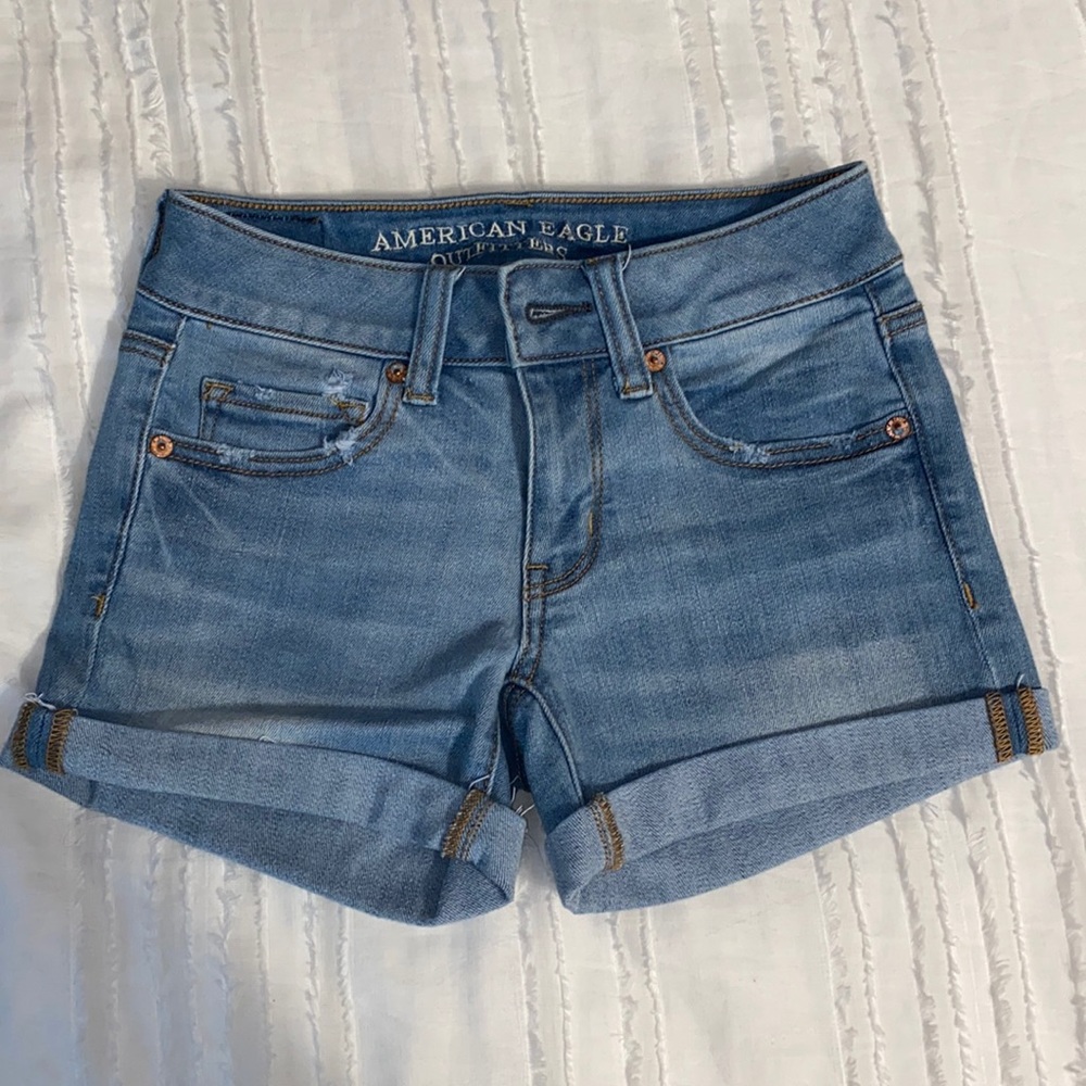 American Eagle 00 jean midi shorts